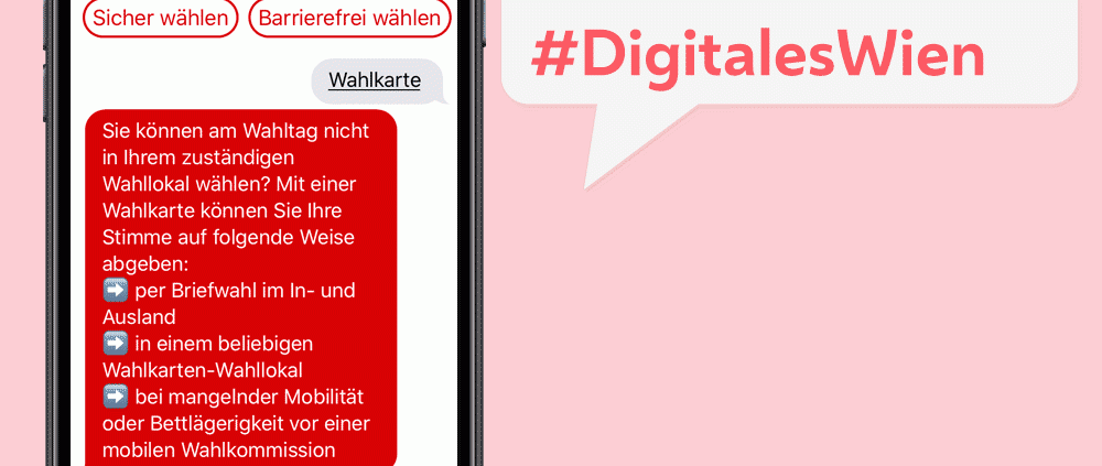 Smartphone mit WienBot