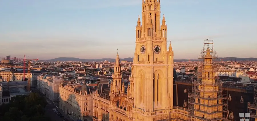 Blick über das Rathaus Wien