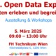 Flyer zur Open Data Expo 2025 mit QR-Code