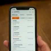 Screenshot einer Handy-App