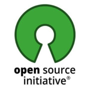 Symbol mit Schriftzug open source initiative