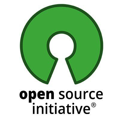 Symbol mit Schriftzug open source initiative