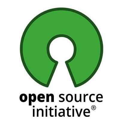 Symbol mit Schriftzug open source initiative
