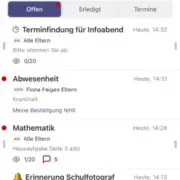 Screenshot der App Wiener Bildungspost