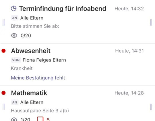 Screenshot der App Wiener Bildungspost