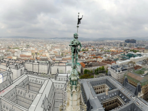 Bearbeitetes Bild des Rathausmanns