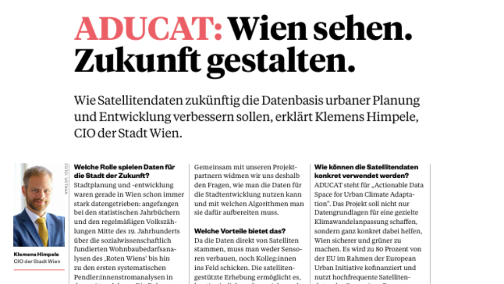 Themenbeilage DER STANDARD_Gemeinde der Zukunft: Interview mit Klemens Himpele (CIO der Stadt Wien) - © mediaplanet Zeitungsausschnitt