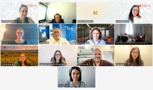 Screenshot, Teilnehmerinnen eines Online-Workshops